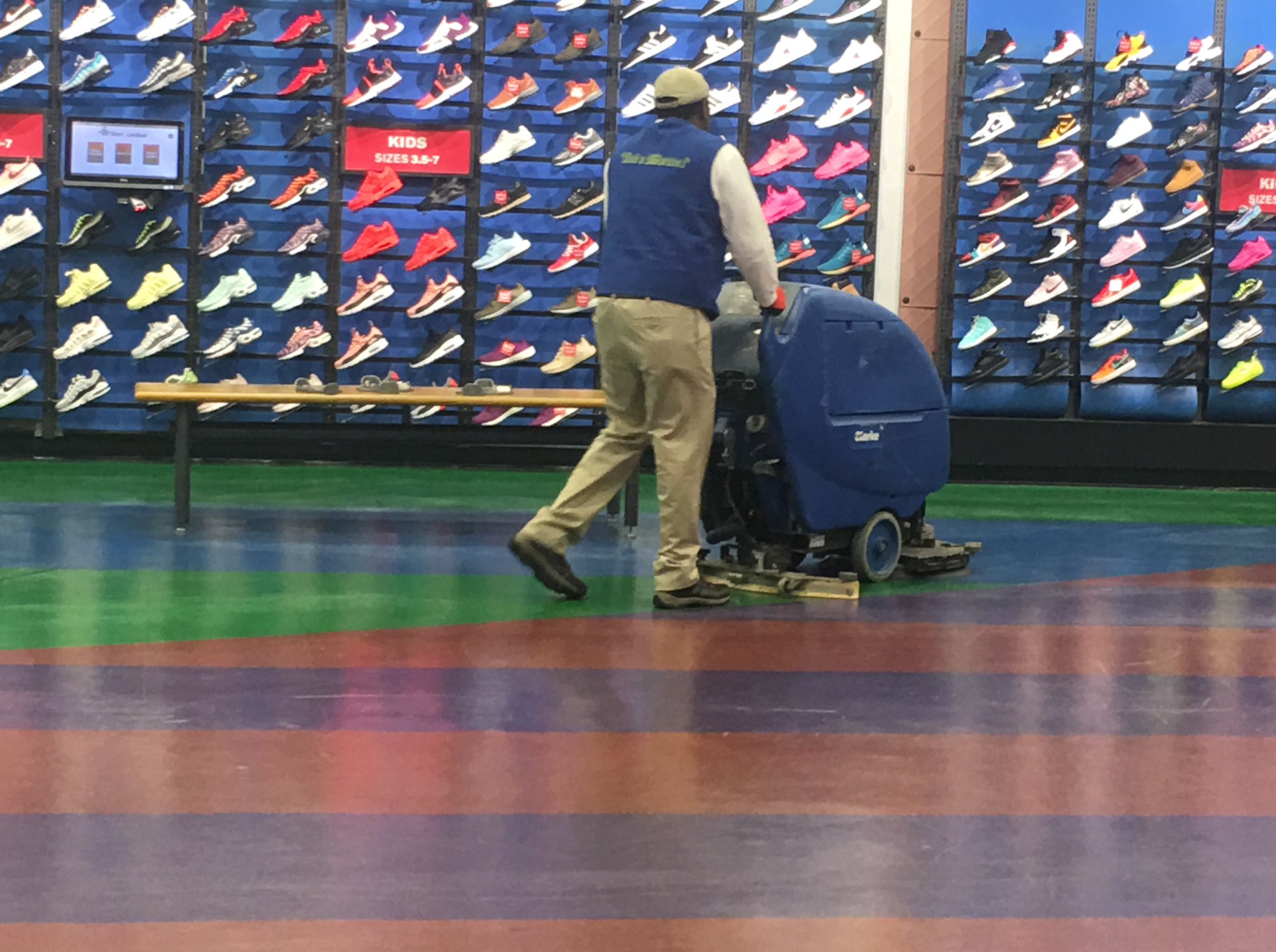 floor service, retail store